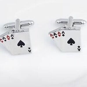Aces Cufflinks Poker